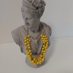 Yellow Bundled Beaded Choker